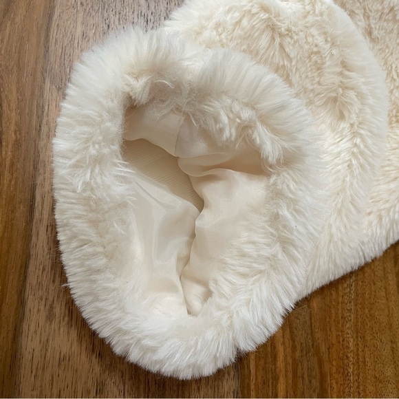 Sunset & Sixth Faux Fur Retro Color Block Teddy Jacket Blue Pink Cream sz S - Picture 9 of 13